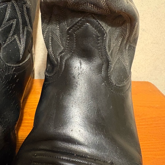 Vintage Nacona Black Leather Western Cowboy Boots Men’s Size 9 - Picture 7 of 14